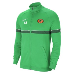Nike Academy 21 Knit Track Jacket (M) Lt Green Spark-White-Pine Green-White