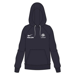 Nike Womens Team Club 20 Hoodie (W) Obsidian-White-White