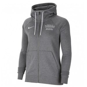 Nike Womens Team Club 20 Full-Zip Hoodie (W) Charcoal Heather-White-White