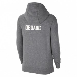 Nike Womens Team Club 20 Full-Zip Hoodie (W) Charcoal Heathr-White-White