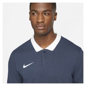 Nike Dri-FIT Park Poly Cotton Polo (M) Obsidian-White-White