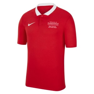 Nike Dri-FIT Park Poly Cotton Polo (M) University Red-White-White