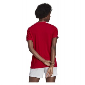 adidas Womens Squadra 21Short Sleeve Shirt (W) Team Power Red-White