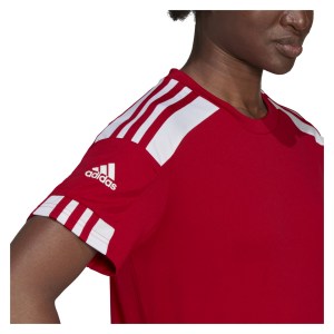 adidas Womens Squadra 21Short Sleeve Shirt (W) Team Power Red-White