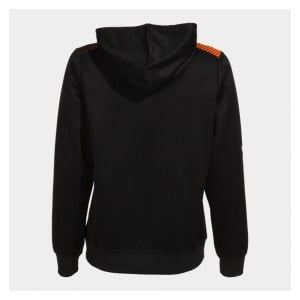 Joma Womens Eco Supernova Zip-Up Hoodie (W) Black-Orange