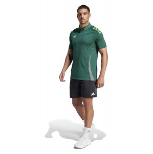 adidas Tiro 24 Competition Polo Shirt Team Dark Green-Tech Emerald-White