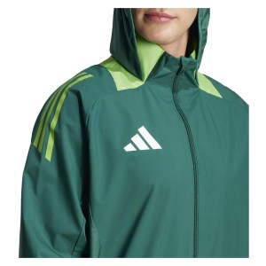 adidas Tiro 24 Competition All-Weather Jacket Team Dark Green-Tech Emerald-White