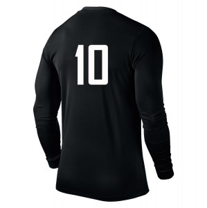 Nike Park VI Long Sleeve Football Shirt Black-White
