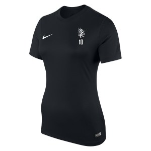 Nike Womens Park VI Short Sleeve Shirt (w) Black-White