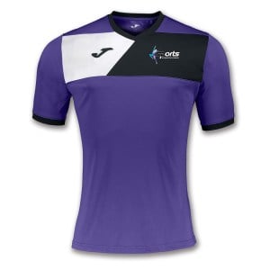 Joma Crew II Short Sleeve Tee Purple-Black-White