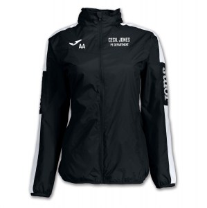 Joma Womens Champion Iv Rain Jacket (w) Black-White