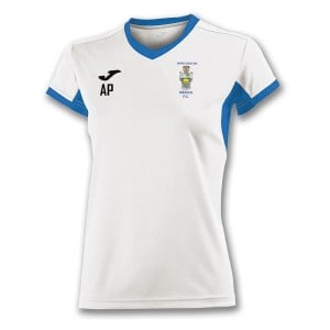 Joma Womens Champion Iv Short Sleeve Shirt (w) White-Royal