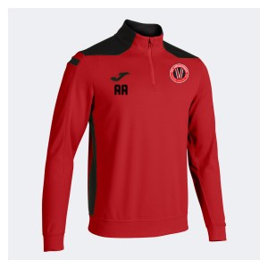 Joma Championship VI 1/4 Zip Sweatshirt / Midlayer (M) - Red/Black