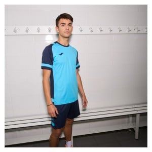 Joma Lider Football Shirt & Shorts Kit - Fluorescent Turquoise/Dark Navy