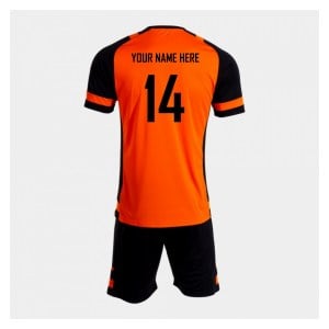 Joma Lider Football Shirt & Shorts Kit - Orange/Black