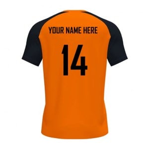 Joma Academy IV Short Sleeve Shirt (M) - Orange/Black