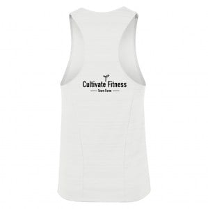 Zelus-Nike Dry Miler Mens Singlet - White/Black