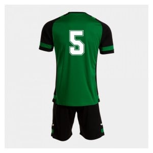 Joma Lider Football Shirt & Shorts Kit - Green Medium/Black/Red
