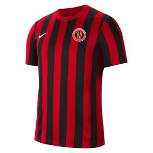 Nike Striped Division IV Short Sleeve Jersey - University Red/Black/White