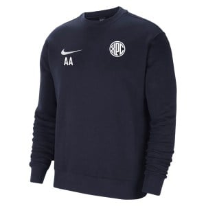 Nike Team Club 20 Fleece Crew Sweatshirt - Obsidian/White/White