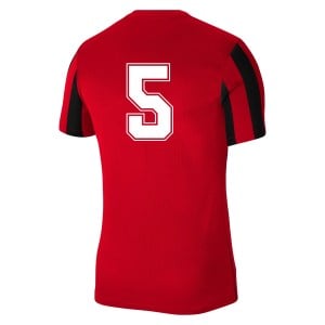 Nike Striped Division IV Short Sleeve Jersey - University Red/Black/White