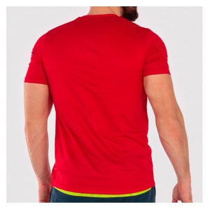 Joma Combi Short Sleeve Mens Performance Shirt - Red