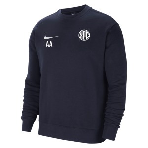 Nike Team Club 20 Fleece Crew Sweatshirt - Obsidian/White/White