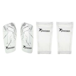 Precision Pro Matrix Shinguards - White/Black