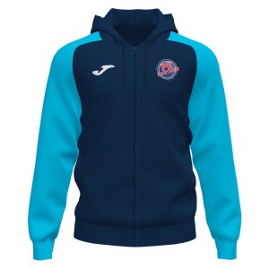 Joma Academy IV Zip Hoodie Jacket (M) - Dark Navy/Fluo Turquoise