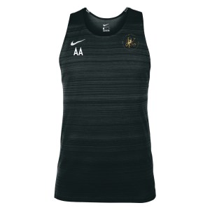 Zelus-Nike Dry Miler Mens Singlet - Black/White