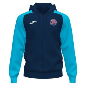Joma Academy IV Zip Hoodie Jacket (M) - Dark Navy/Fluo Turquoise
