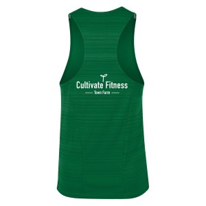 Zelus-Nike Dry Miler Mens Singlet - Pine Green/White