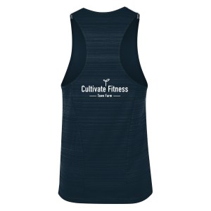Zelus-Nike Dry Miler Mens Singlet - Obsidian/White