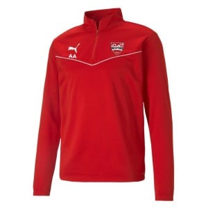 Puma teamRISE Training 1/4 Zip Top - Red/White