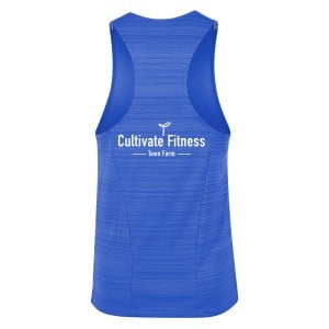 Zelus-Nike Dry Miler Mens Singlet - Royal Blue/White