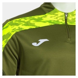 Joma Championship VIII 1/2 Zip Sweatshirt - Kaki/Fluorescent Yellow