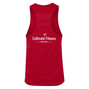 Zelus-Nike Dry Miler Mens Singlet - University Red/White