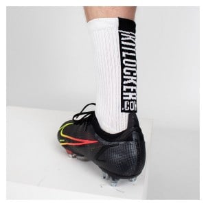 Cotton Crew Grip Socks - White/Black