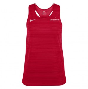 Zelus-Nike Dry Miler Singlet (W) - University Red/White